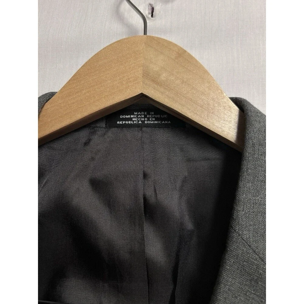 David Taylor Blazer Charcoal Grey Gold Button Single Vented Mens 42L NWT
